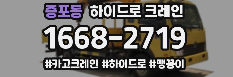 증포동 하이드로 크레인