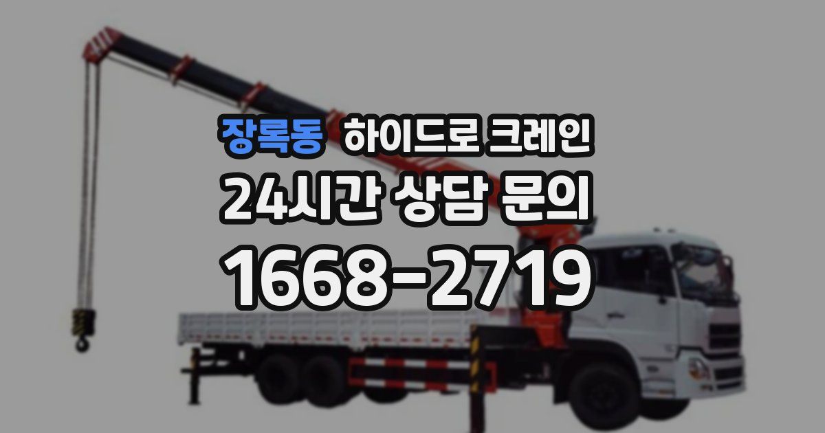 장록동 하이드로 크레인