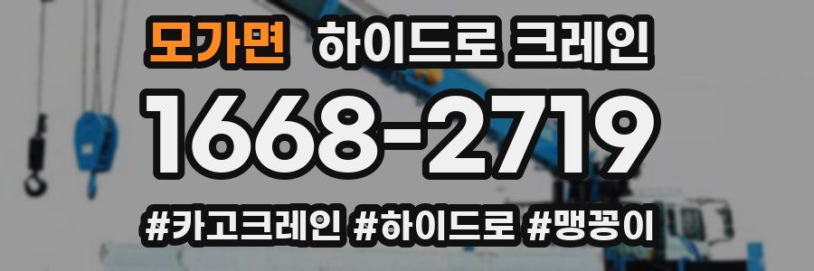 모가면 하이드로 크레인