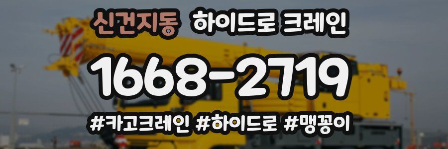 신건지동 하이드로 크레인