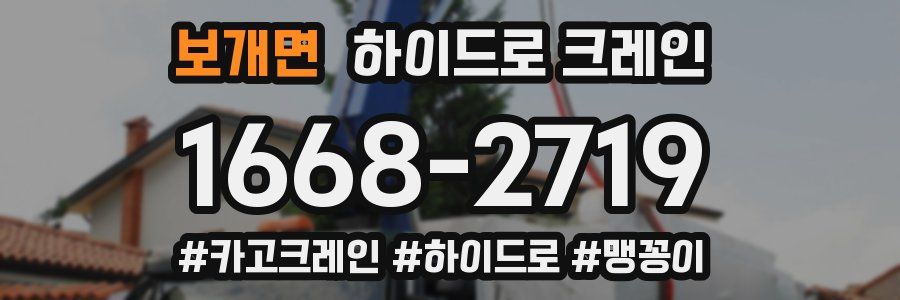 보개면 하이드로 크레인