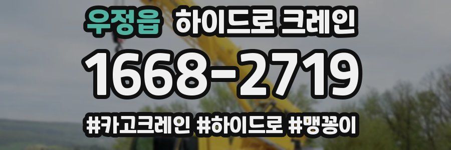 우정읍 하이드로 크레인