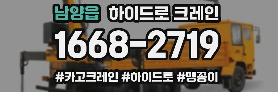 남양읍 하이드로 크레인