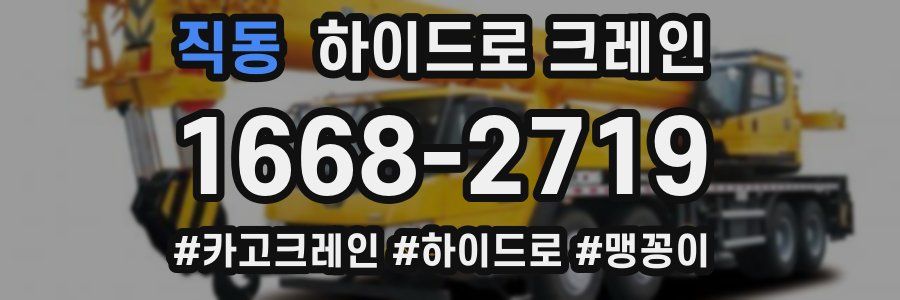직동 하이드로 크레인