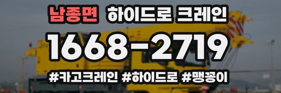 남종면 하이드로 크레인