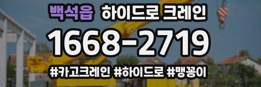 백석읍 하이드로 크레인