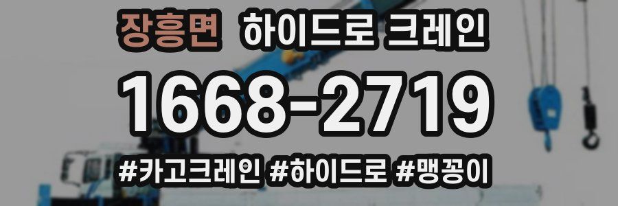 장흥면 하이드로 크레인