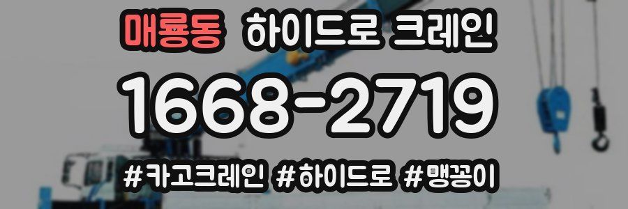 매룡동 하이드로 크레인