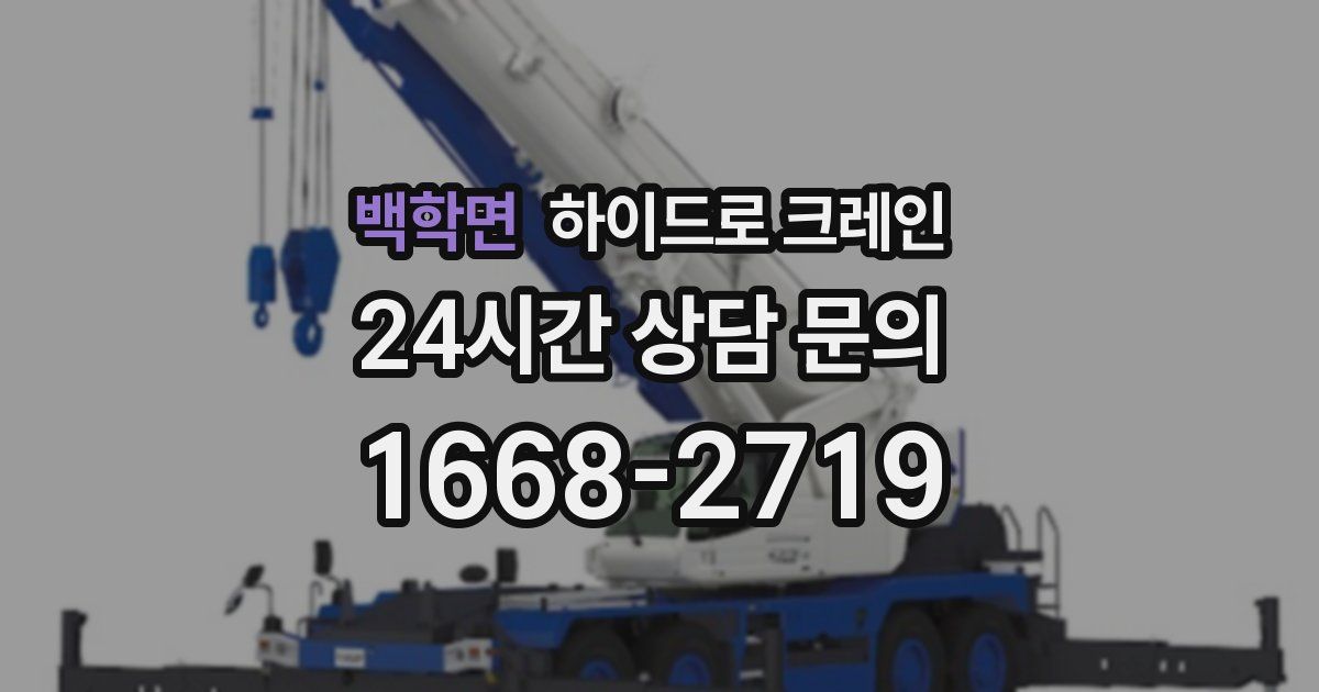 백학면 하이드로 크레인