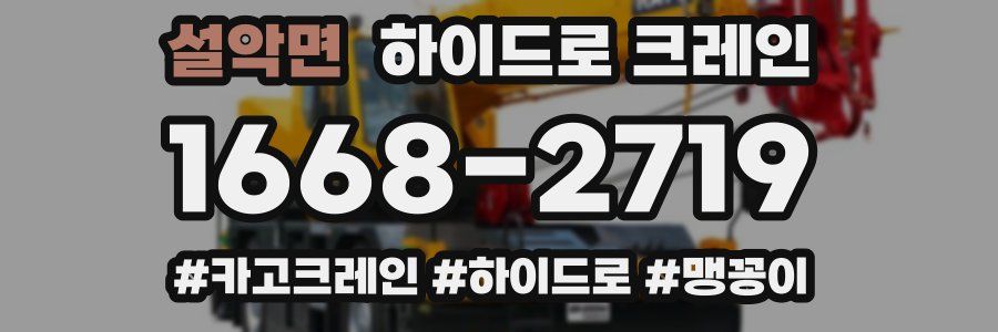 설악면 하이드로 크레인