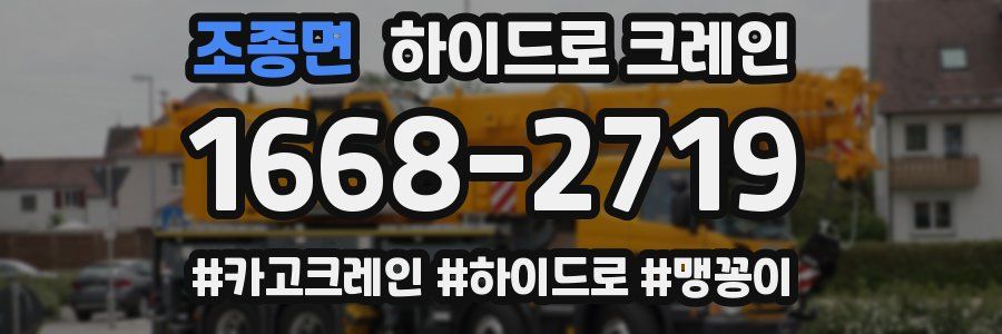 조종면 하이드로 크레인