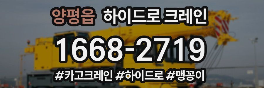 양평읍 하이드로 크레인