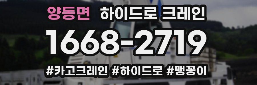 양동면 하이드로 크레인