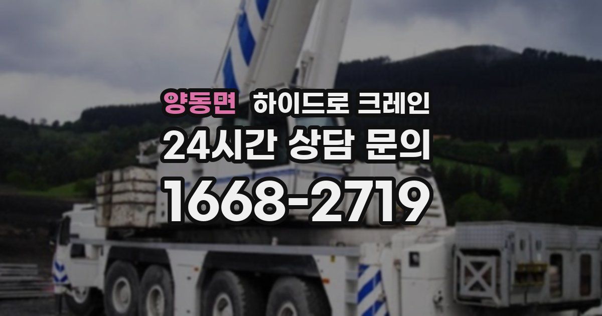 양동면 하이드로 크레인