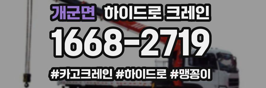 개군면 하이드로 크레인