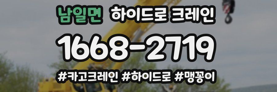 남일면 하이드로 크레인