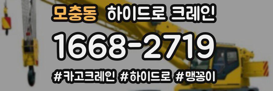 모충동 하이드로 크레인