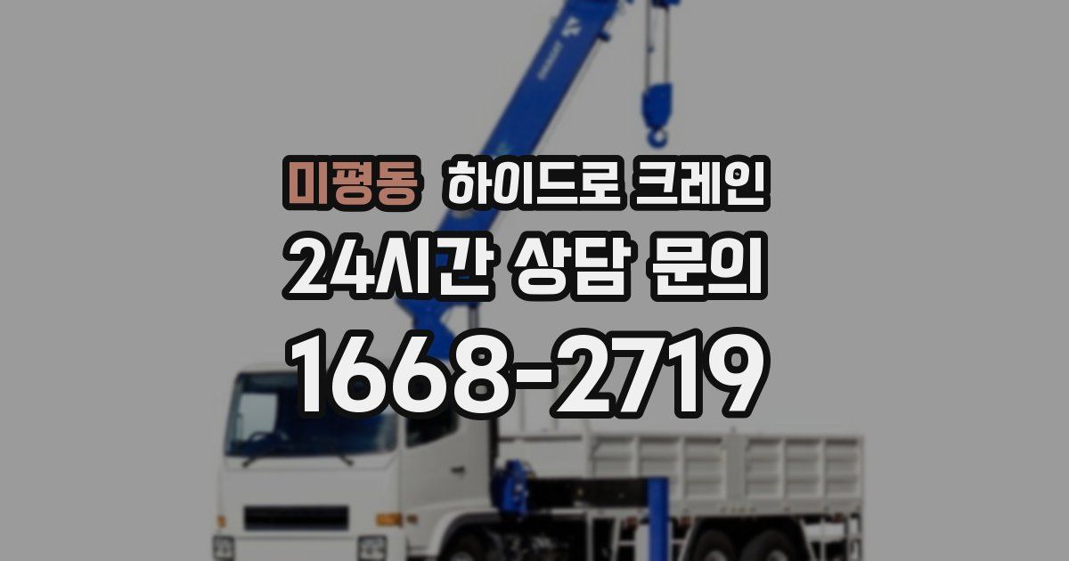 미평동 하이드로 크레인