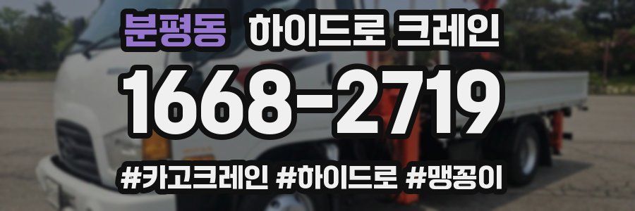 분평동 하이드로 크레인