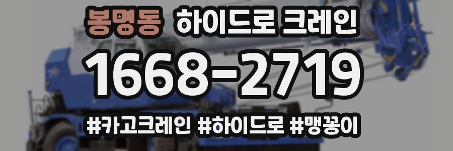 봉명동 하이드로 크레인