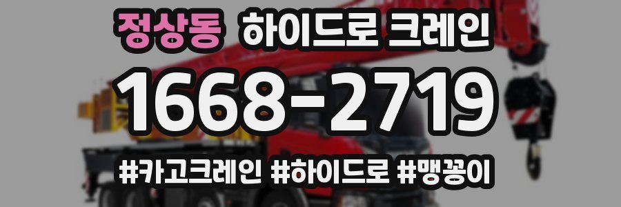 정상동 하이드로 크레인