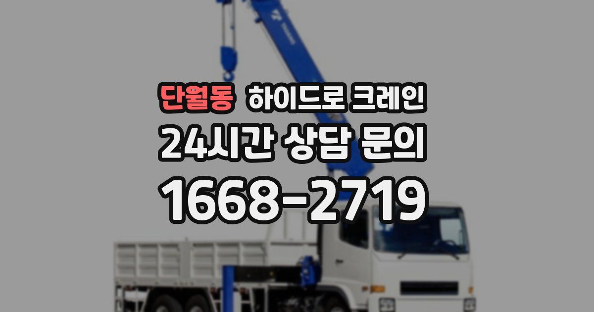 단월동 하이드로 크레인