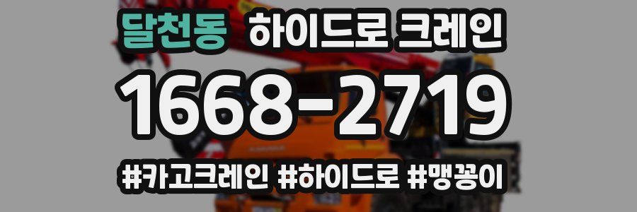 달천동 하이드로 크레인