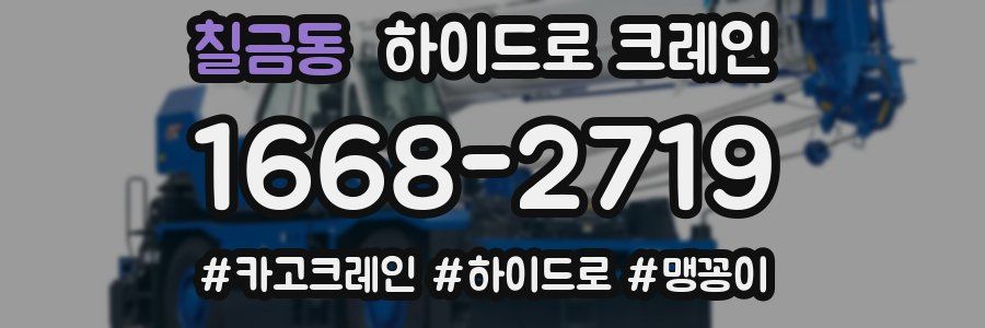 칠금동 하이드로 크레인