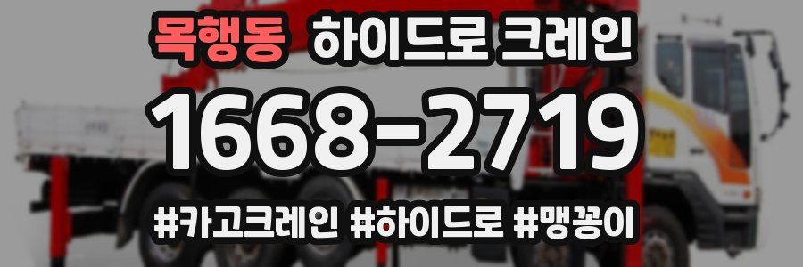 목행동 하이드로 크레인