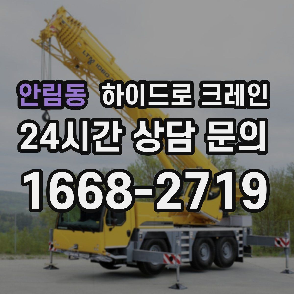안림동 하이드로 크레인 대형 화분·조경 자재 이동이 필요할 때
