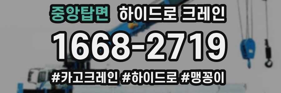 중앙탑면 하이드로 크레인