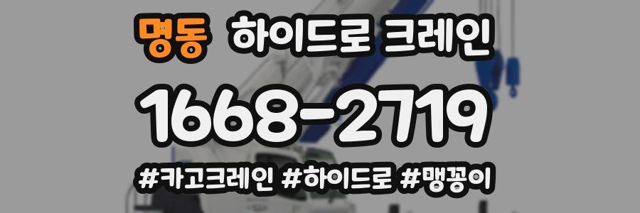 명동 하이드로 크레인