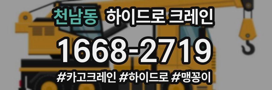 천남동 하이드로 크레인