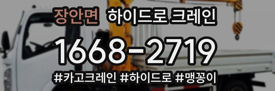 장안면 하이드로 크레인