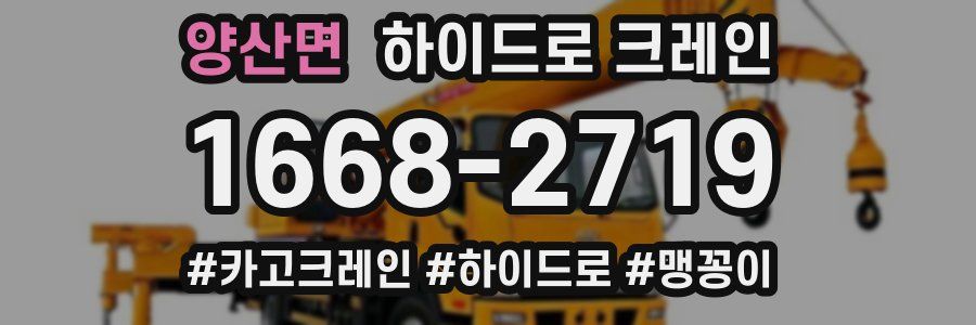 양산면 하이드로 크레인