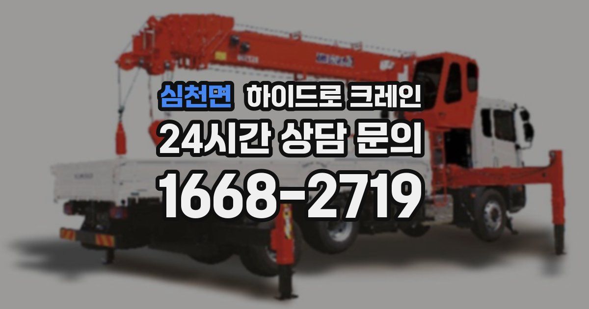 심천면 하이드로 크레인