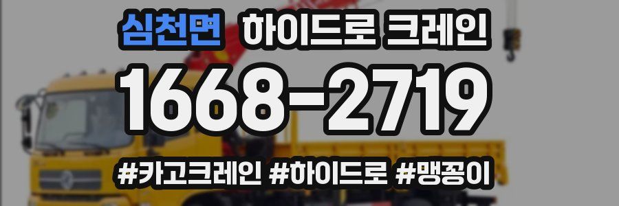 심천면 하이드로 크레인