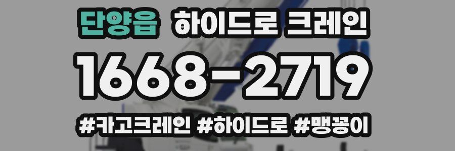 단양읍 하이드로 크레인