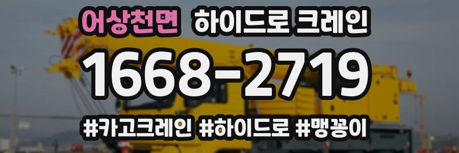 어상천면 하이드로 크레인