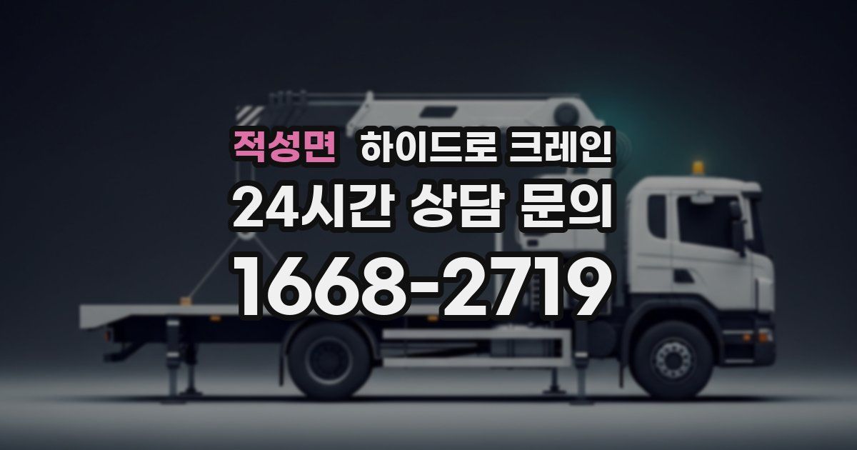 적성면 하이드로 크레인