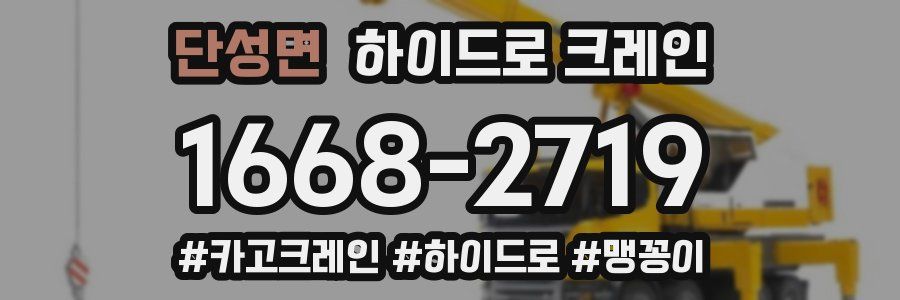 단성면 하이드로 크레인