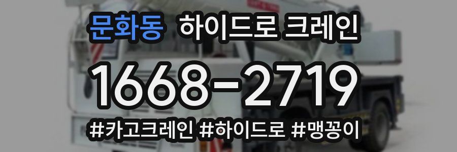 문화동 하이드로 크레인