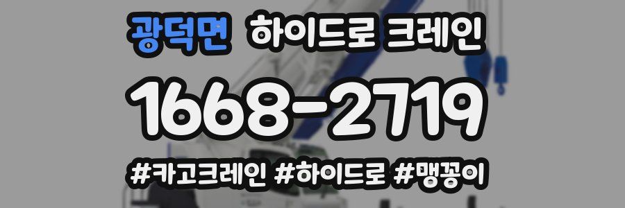 광덕면 하이드로 크레인