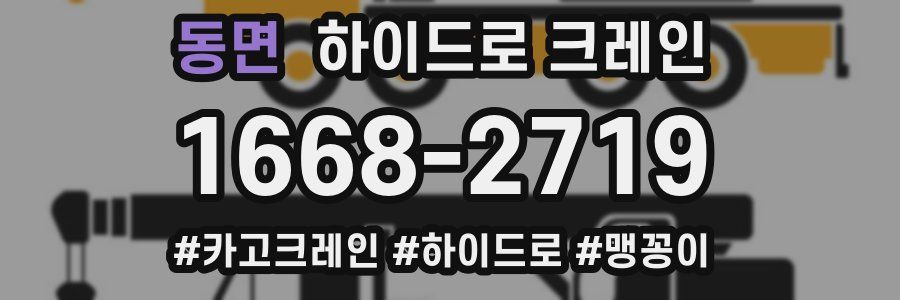 동면 하이드로 크레인