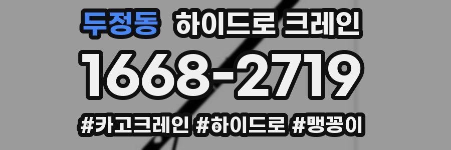 두정동 하이드로 크레인