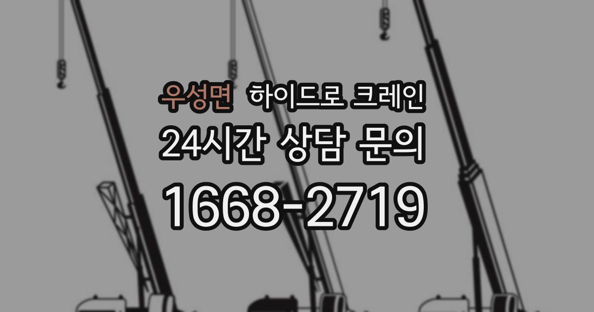 우성면 하이드로 크레인
