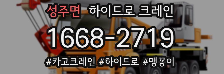 성주면 하이드로 크레인