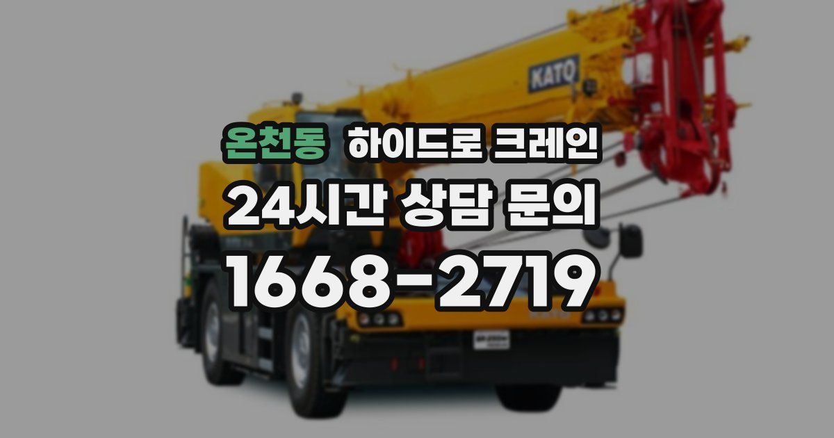 온천동 하이드로 크레인