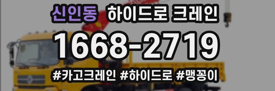 신인동 하이드로 크레인