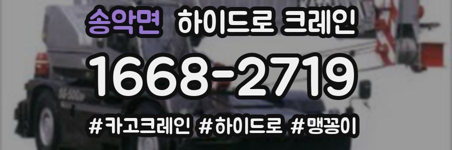 송악면 하이드로 크레인